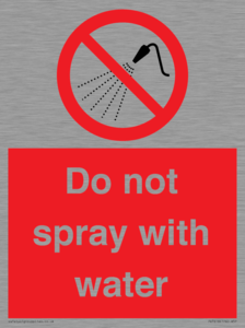 PV7618: Do not spray with water