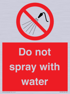 PV7618: Do not spray with water