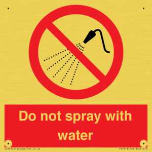 PV7618: Do not spray with water