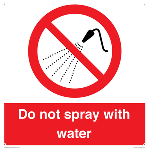 PV7618: Do not spray with water