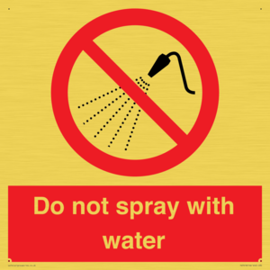 PV7618: Do not spray with water
