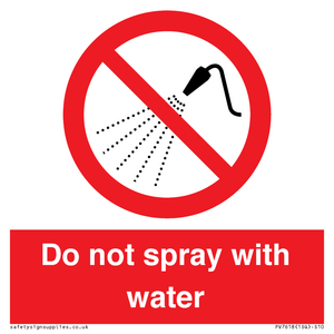 PV7618: Do not spray with water