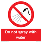 PV7618: Do not spray with water