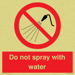 PV7618: Do not spray with water