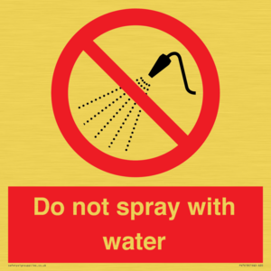 PV7618: Do not spray with water