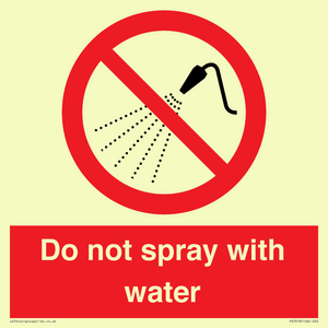 PV7618: Do not spray with water