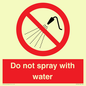 PV7618: Do not spray with water