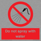 PV7618: Do not spray with water