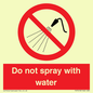 PV7618: Do not spray with water