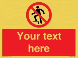 PV7630: Custom prohibition no stepping on surface