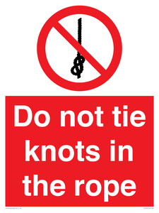 PV7644: Do not tie knots in the rope