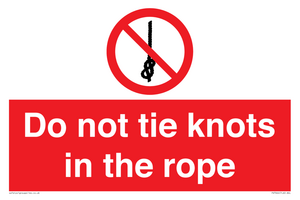 PV7644: Do not tie knots in the rope