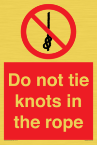 PV7644: Do not tie knots in the rope