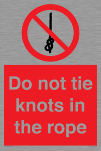 PV7644: Do not tie knots in the rope