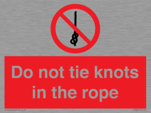 PV7644: Do not tie knots in the rope
