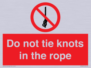 PV7644: Do not tie knots in the rope