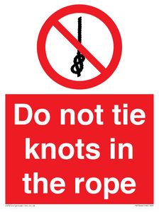 PV7644: Do not tie knots in the rope