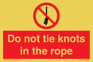 PV7644: Do not tie knots in the rope