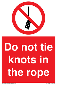 PV7644: Do not tie knots in the rope