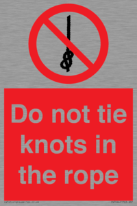 PV7644: Do not tie knots in the rope