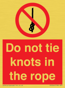 PV7644: Do not tie knots in the rope