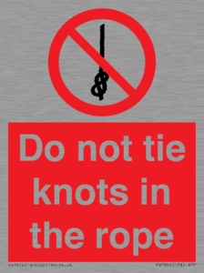 PV7644: Do not tie knots in the rope