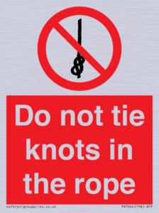 PV7644: Do not tie knots in the rope