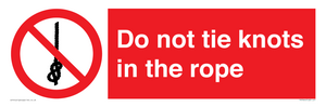 PV7644: Do not tie knots in the rope