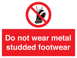 PV7649: Do not wear metal studded footwear