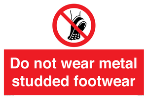 PV7649: Do not wear metal studded footwear