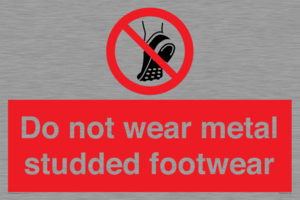 PV7649: Do not wear metal studded footwear