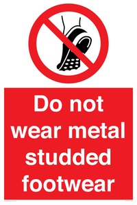 PV7649: Do not wear metal studded footwear
