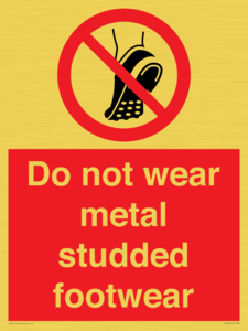 PV7649: Do not wear metal studded footwear
