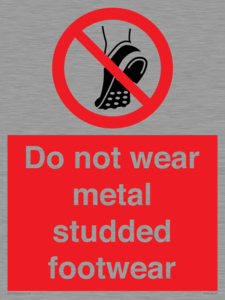 PV7649: Do not wear metal studded footwear