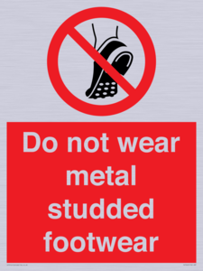PV7649: Do not wear metal studded footwear