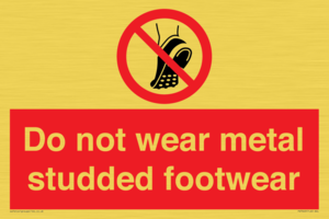PV7649: Do not wear metal studded footwear