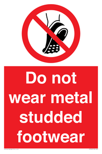 PV7649: Do not wear metal studded footwear