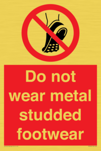 PV7649: Do not wear metal studded footwear