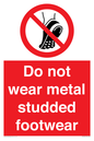 PV7649: Do not wear metal studded footwear