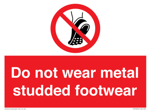 PV7649: Do not wear metal studded footwear
