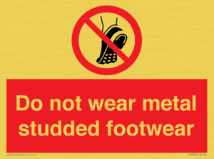 PV7649: Do not wear metal studded footwear