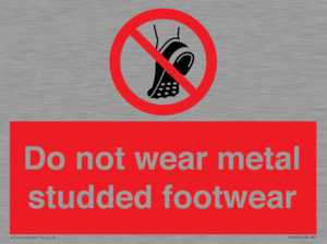 PV7649: Do not wear metal studded footwear