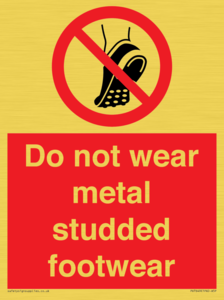 PV7649: Do not wear metal studded footwear