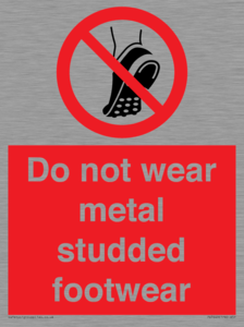 PV7649: Do not wear metal studded footwear