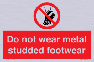 PV7649: Do not wear metal studded footwear