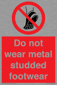 PV7649: Do not wear metal studded footwear