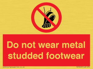 PV7649: Do not wear metal studded footwear