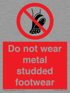 PV7649: Do not wear metal studded footwear