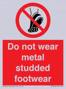 PV7649: Do not wear metal studded footwear