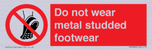 PV7649: Do not wear metal studded footwear